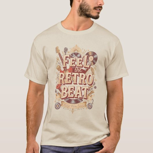 Voel de Retro Beat - Aangepaste muziek Vibes T-shirt (Voorkant)