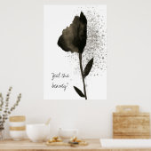 "Voel de schoonheid" Golden Waercolor Tulip Flower Poster (Keuken)