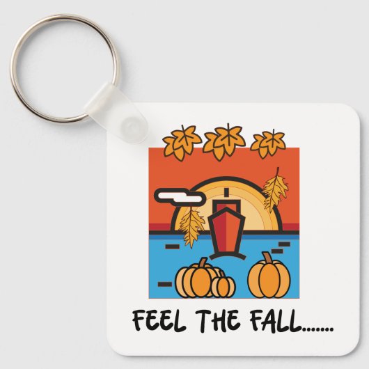 Voel de schoonheid van het herfstseizoen in de her sleutelhanger (Voorkant)