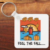 Voel de schoonheid van het herfstseizoen in de her sleutelhanger (Voorkant)