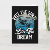 Voel De Spray Leef De Droom Waterski  Kaart (Voorkant)