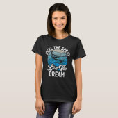 Voel de spray leef de droom waterski t-shirt (Voorkant volledig)