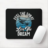 Voel de spray live de droom waterski muismat (Met muis)