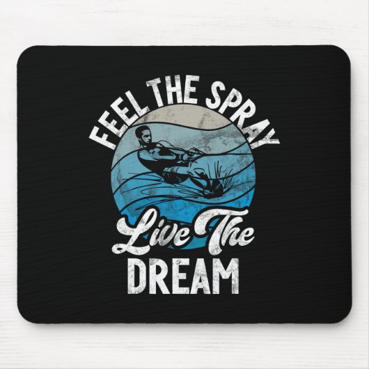 Voel de spray live de droom waterski muismat (Voorkant)