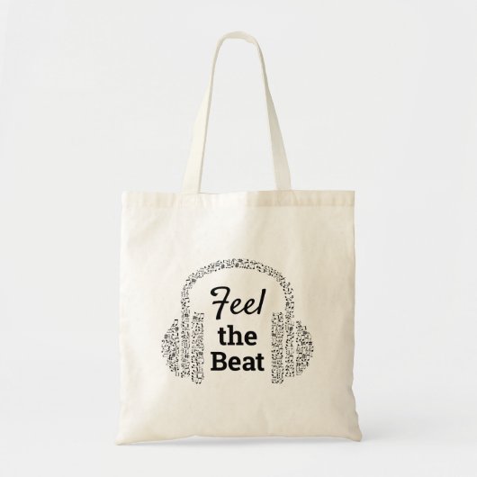 Voel de versleten muziekhoofdtelefoon modern tote bag (Voorkant)