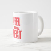Voel de warmte grote koffiekop (Voorkant rechts)