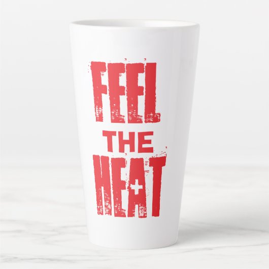 Voel de warmte latte mok (Voorkant)