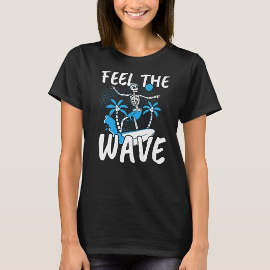 Voel de Wave Surfer Surfboard Surfen Surf Water T-shirt (Voorkant)