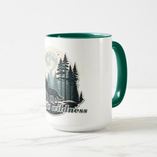 Voel de wildheid mok (Voorkant rechts)