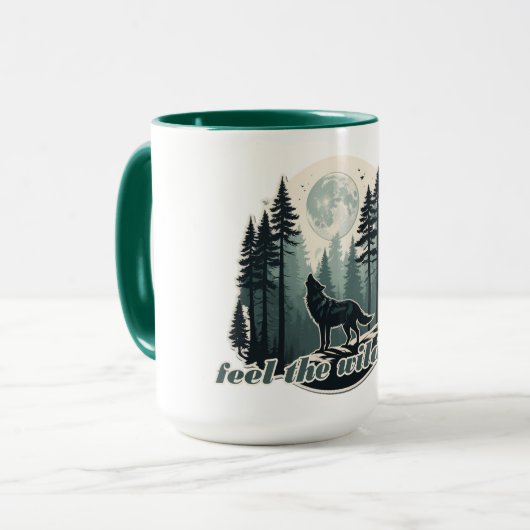 Voel de wildheid mok (Voorkant links)