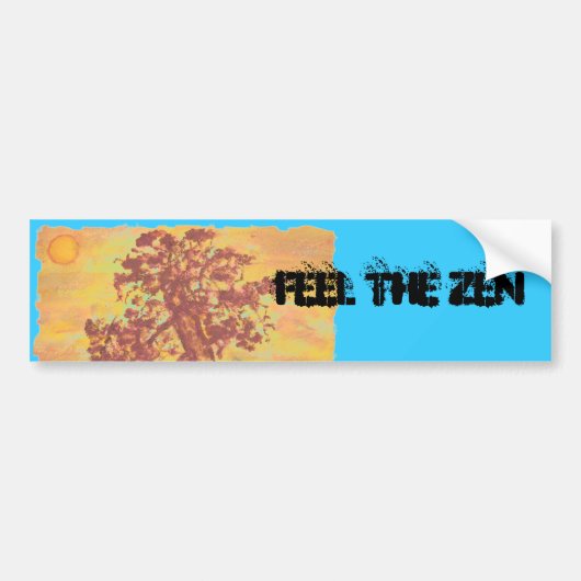 Voel de Zen Bumpersticker (Voorkant)
