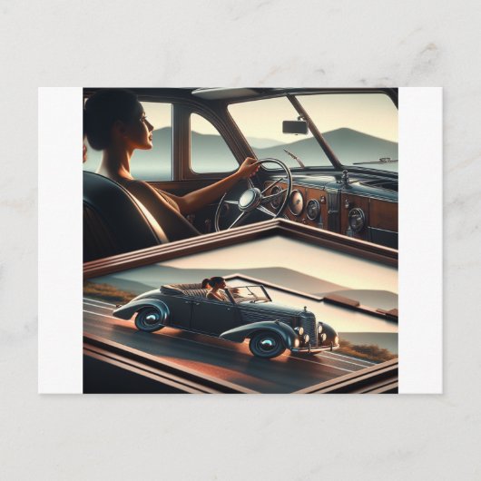 Voel gewoon de retro-stijl van je auto, rijd ermee briefkaart (Voorkant)