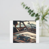 Voel gewoon de retro-stijl van je auto, rijd ermee briefkaart (Staand voorkant)