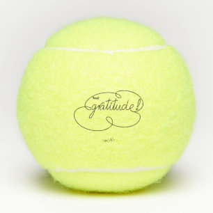 voel GRATITUDE - Vette wolken Tennis Ball Tennisballen