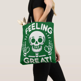 Voel grote schedel en Botten met een positief gevo Tote Bag