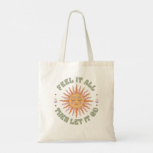 Voel het allemaal gepersonaliseerde Boho inspirati Tote Bag (Achterkant)