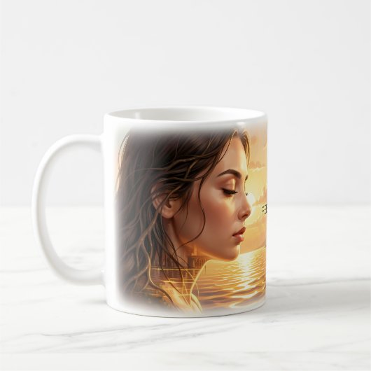 🌅 Voel het Licht Serene Dawn Mok (Links)