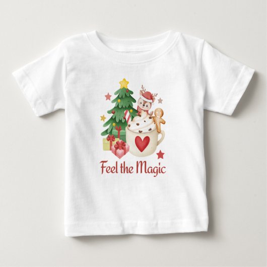 Voel het magische kerst Baby T-shirt (Voorkant)