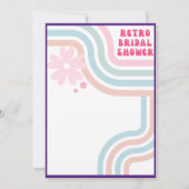 Voel het Ritme! Kosmische Retro 70s Bruidsdouche Kaart (Achterkant)