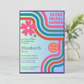 Voel het Ritme! Kosmische Retro 70s Bruidsdouche Kaart (Staand voorkant)