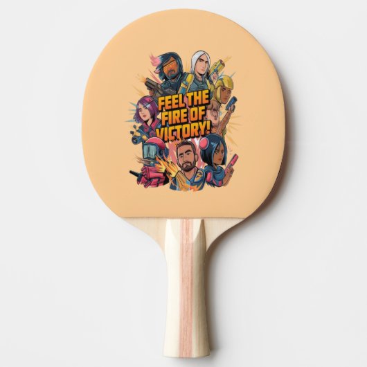 Voel het vuur van de overwinning tafeltennisbatje (Voorkant)