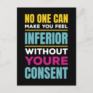 Voel Inferior Eleanor Roosevelt Women's Rights Briefkaart