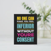 Voel Inferior Eleanor Roosevelt Women's Rights Briefkaart (Staand voorkant)