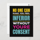 Voel Inferior Eleanor Roosevelt Women's Rights Briefkaart (Voorkant / Achterkant)