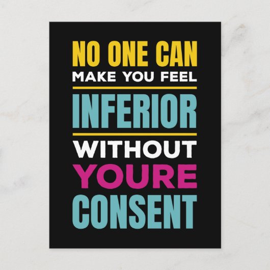 Voel Inferior Eleanor Roosevelt Women's Rights Briefkaart (Voorkant)