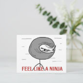 Voel je als een Ninja Briefkaart (Staand voorkant)