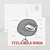 Voel je als een Ninja Briefkaart (Voorkant / Achterkant)