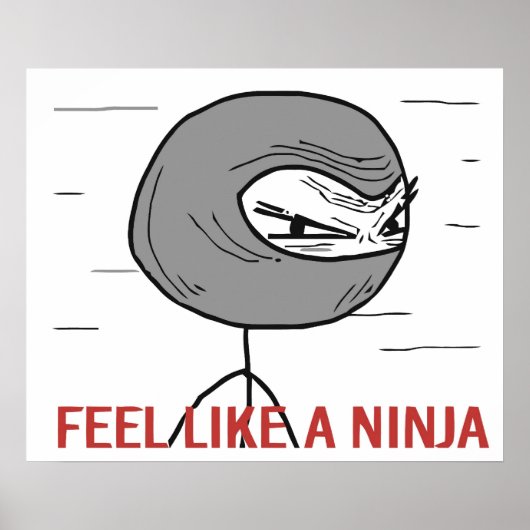 Voel je als een Ninja Poster (Voorkant)