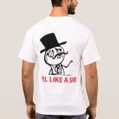 Voel je als een Sir - 2-zijdig T-Shirt (Achterkant)