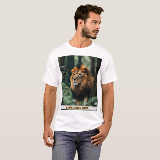 Voel je als King Lion Embossed T-shirt (Voorkant volledig)