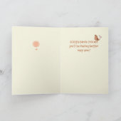 Voel je beter, kom goed na de hysterectomie, vogel kaart (Binnen)