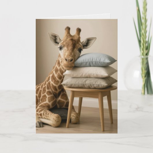 Voel je beter, moe giraffe kaart (Voorkant)