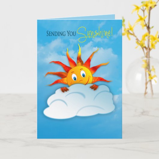 Voel je beter, onder het weer lachende zon kaart (Gele Bloem)