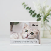 Voel je beter poes briefkaart (Staand voorkant)