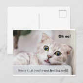 Voel je beter poes briefkaart (Voorkant / Achterkant)