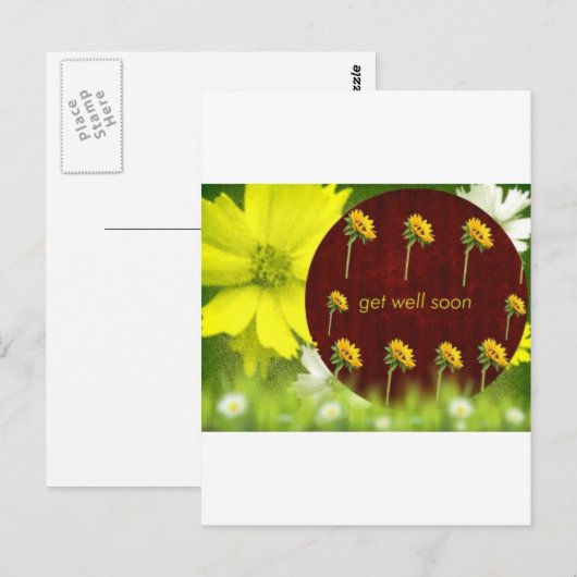 voel je beter snel beter word snel beter briefkaart (Voorkant / Achterkant)