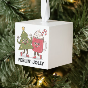 Voel je blij Kerstboom Koffie Liefhebber Winter Decoratie