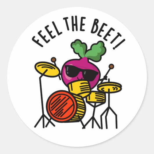 Voel je de biet Funny Veggie Pun Ronde Sticker (Voorkant)