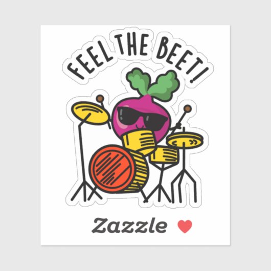 Voel je de biet Funny Veggie Pun Sticker (Vel)