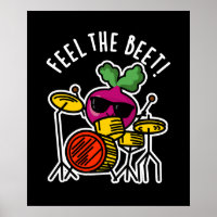 Voel je de biet grappig Veggie Pun Dark BG