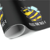 Voel je de bijen-t-grappige bijen pun donker BG Cadeaupapier (Rol Hoek)