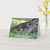 Voel je een beetje neer? Cute Squirrel Kaart (Gele Bloem)