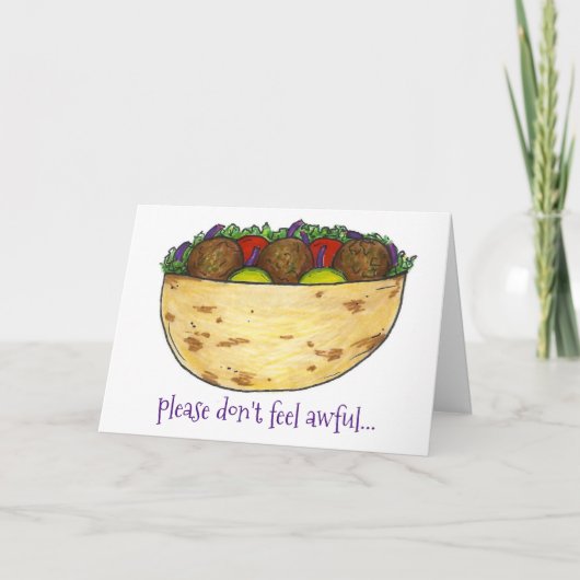 Voel je geen kwaad Falafel Funny Snel Kaart (Voorkant)
