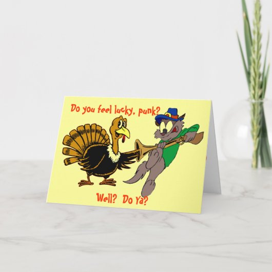 Voel je geluk, punk? feestdagen kaart (Voorkant)