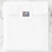 Voel je gevoelens Word Art Sticker (Tas)