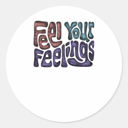 Voel je gevoelens Word Art Sticker (Voorkant)